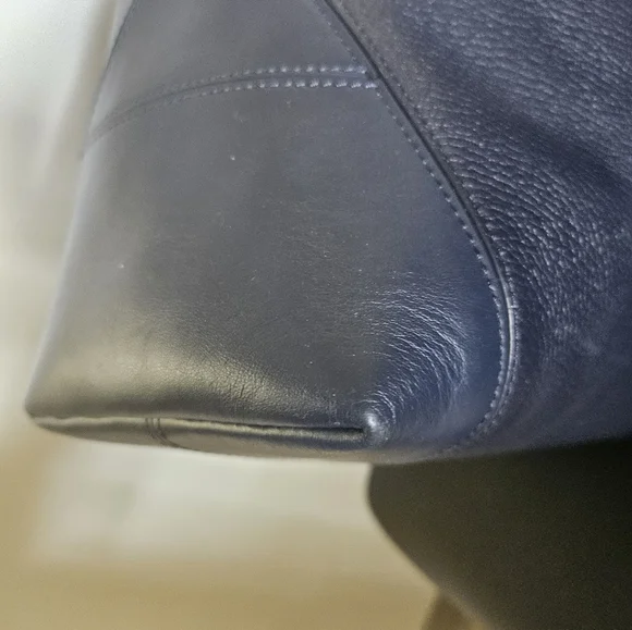 Aspinal of London Leather Shoulder Bag Navy LIKE NEW W/ DUSTBAG - Picture 13 of 14